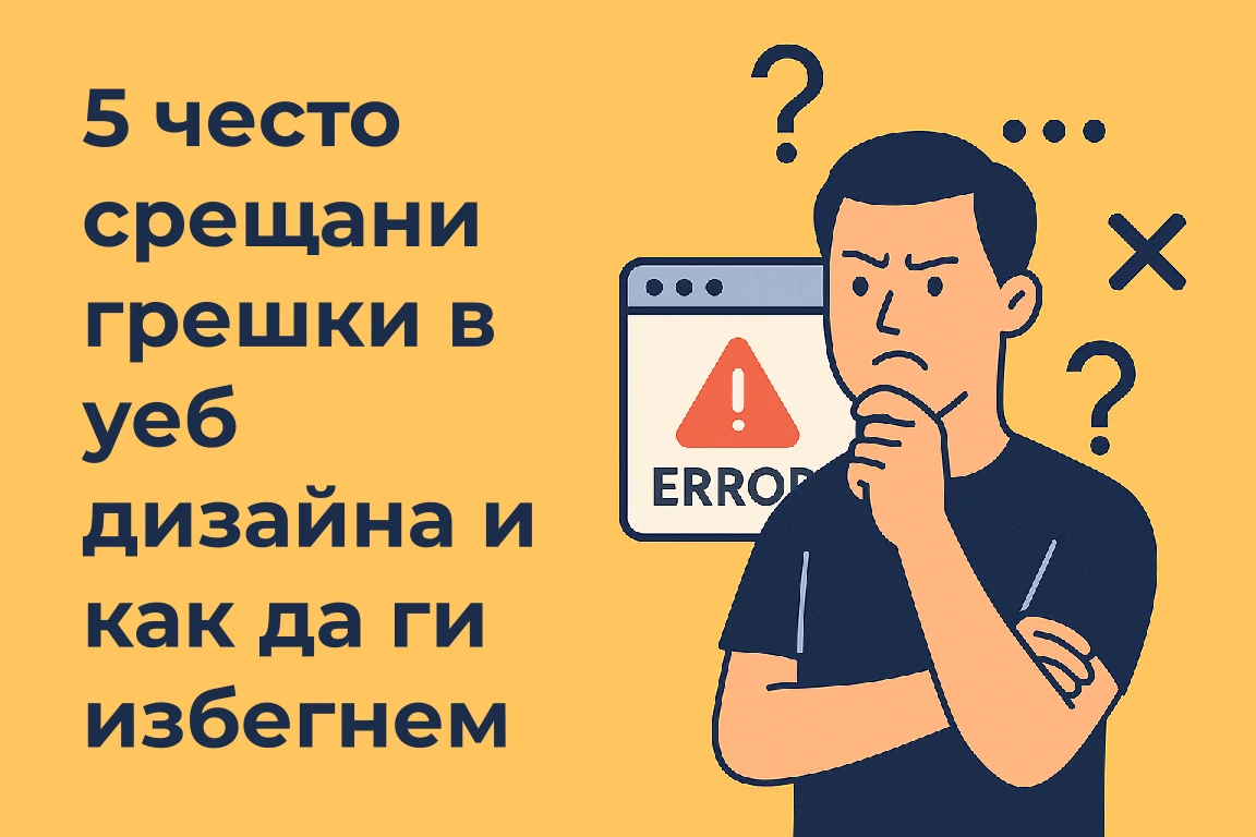 5 често срещани грешки в уеб дизайна и как да ги избегнем