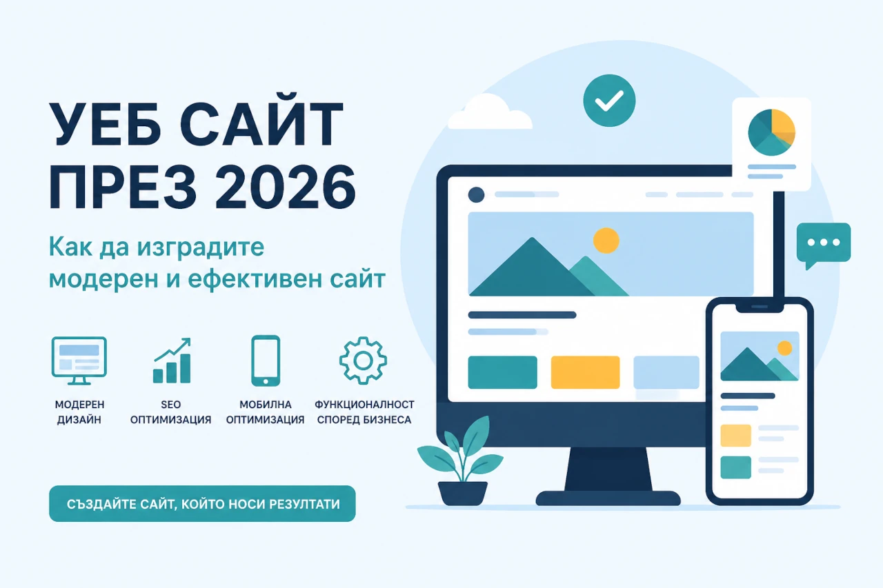 Изграждане на модерен уеб сайт през 2026 – дизайн, SEO и мобилна оптимизация